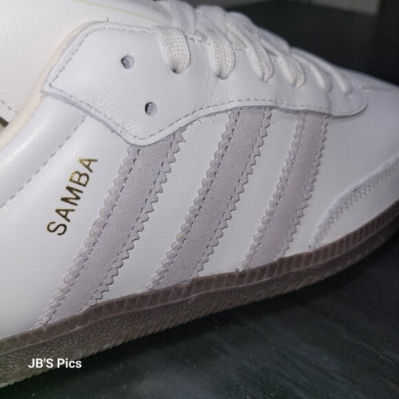 Adidas Samba Men’s Size 10 Originals OG White Grey Cream Gum Sneakers IH4880 - Picture 5 of 16